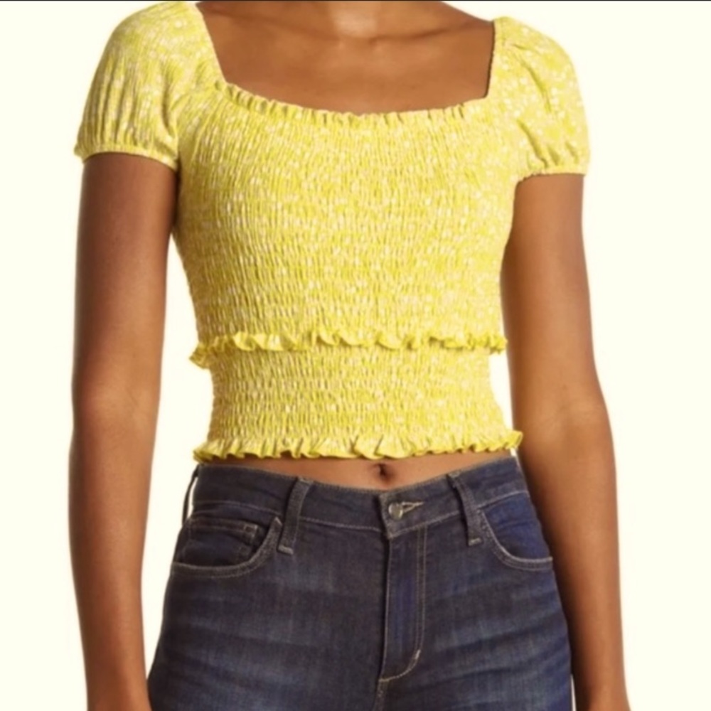 Nordstrom Cropped Top with Ruffled Edges - Small - NWT